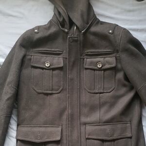 Guess Men's Black Military Jacket